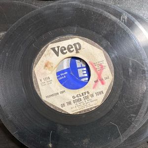 Veep vinyl 45 records 1965 clefts I have on one side, on the other side of town